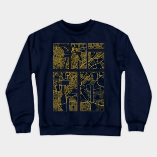 Cairo, Egypt City Map Typography - Art Deco Crewneck Sweatshirt